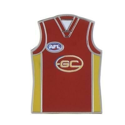 Gold Coast Suns Guernsey AFL Metal Pin Team Badge
