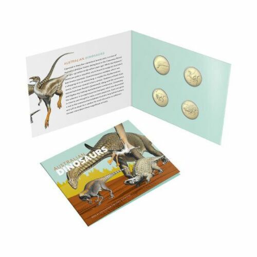 2022 Australian Dinosaurs $1 Uncirculated Four Coin Collection Folder Aus Post RAM