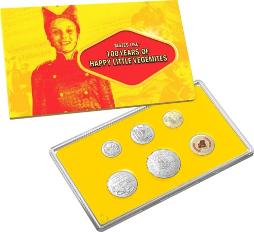 2023 100 Years of Happy Little Vegemites Six Coin Uncirculated Year Set Royal Australian Mint RAM