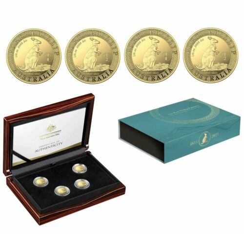 2023 Port Phillip Gold Patterns $25 170th Anniversary 1/4oz Gold Proof 4-Coin Set