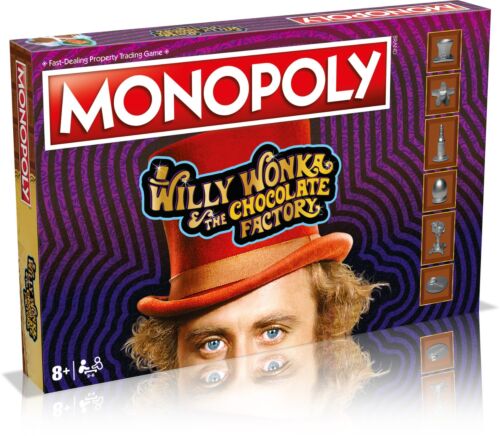 Monopoly Willy Wonka & The Chocolate Factory Edition Fast Paced Property Trading Board Game Ages 8+