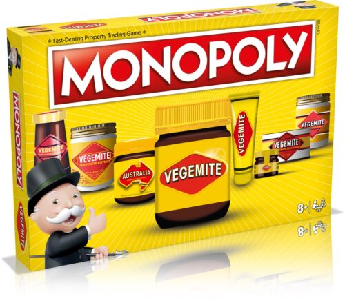 Monopoly Vegemite Edition Fast Paced Property Trading Board Game Ages 8+