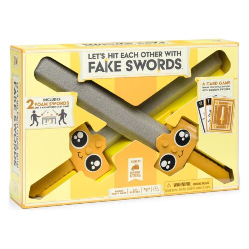 Let's Hit Each Other With Fake Swords Family Party Card Game With Foam Sword Fighting Ages 7+