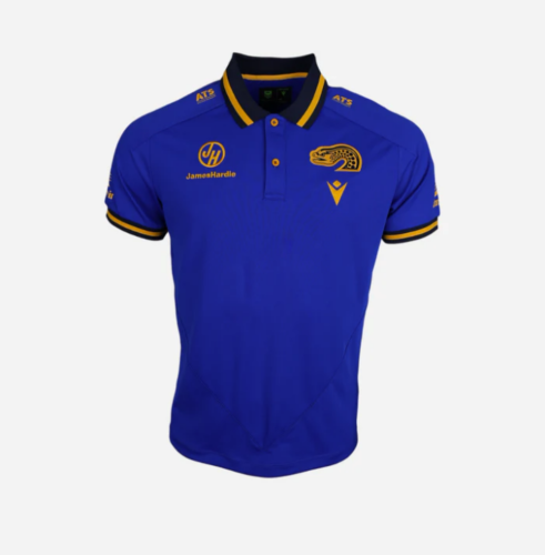 Parramatta Eels 2025 NRL Team Logo Mens Adult Macron Travel Polo Shirt