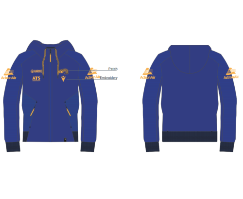 Parramatta Eels 2025 NRL Team Logo Kids Youth Macron Hoodie Hooded Jumper