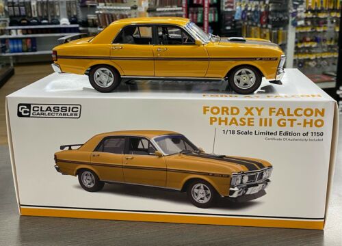 Ford XY Falcon Phase III GT-HO Yellow Ochre 1:18 Scale Die Cast Model Car