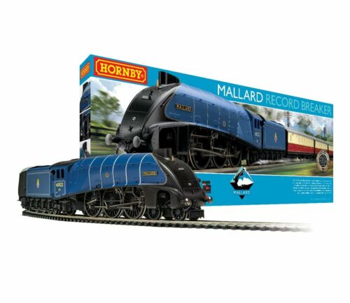Hornby Mallard Record Breaker Era 3 1:76 Scale 00 Gauge Locomotive Model Train Set