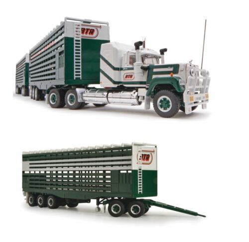 PRE ORDER $50 DEPOSIT - Highway Replicas RTA Livestock Road Train 1:64 Scale Die Cast Model Truck With Additional Freight Trailer (FULL PRICE - $278.00) 