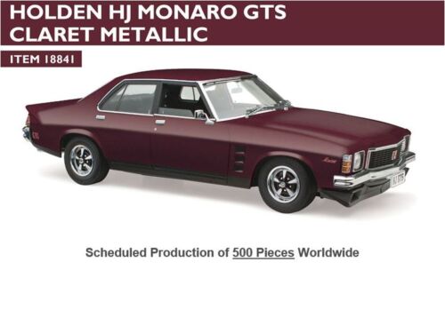 PRE ORDER $50 DEPOSIT - Holden HJ Monaro GTS Claret Metallic 1:18 Scale Model Car (FULL PRICE - $299.00*)