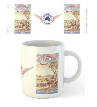 Qantas Inland Services Stockman Ceramic 300ml Coffee Tea Mug Cup