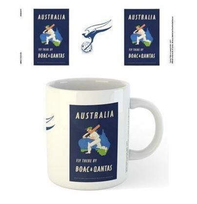 Qantas Cricket Ceramic 300ml Coffee Tea Mug Cup