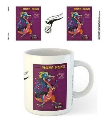 Qantas Hong Kong Dragon Ceramic 300ml Coffee Tea Mug Cup