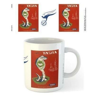 Qantas India Cobra Ceramic 300ml Coffee Tea Mug Cup
