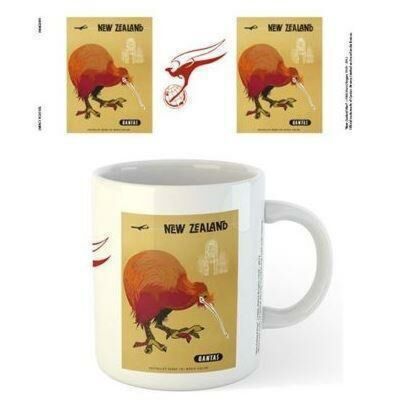 Qantas New Zealand Kiwi Ceramic 300ml Coffee Tea Mug Cup