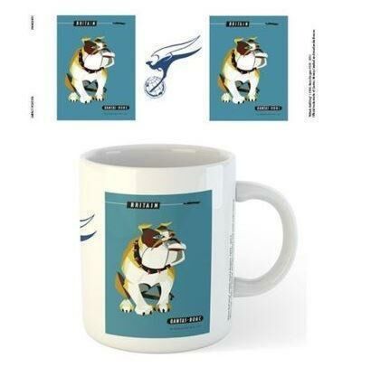 Qantas Britain Bulldog Ceramic 300ml Coffee Tea Mug Cup