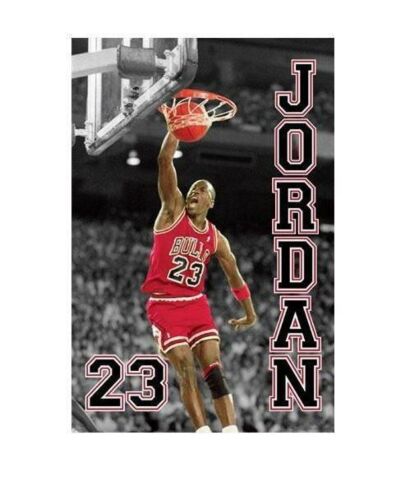 Michael Jordan NBA Basketball Chicago Bulls Rolled Poster Print Decorative Wall Hanging 610mm x 915mm Slot #48