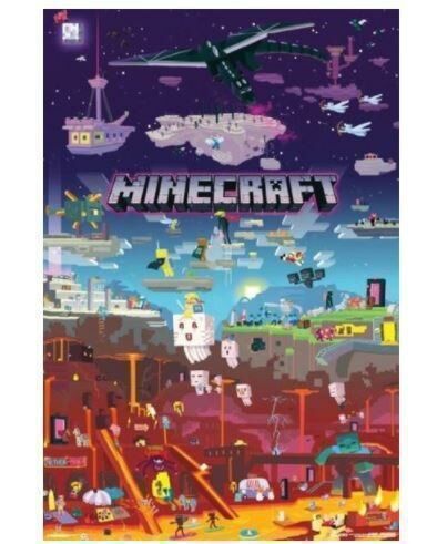 Minecraft World Beyond Rolled Poster Print Decorative Wall Hanging 610mm x 915mm Slot #53