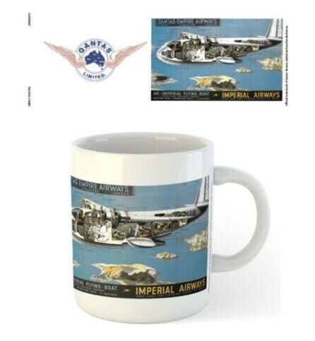 Qantas Australia Empire Class S23 Flying Boat Schematic Design 300ml Coffee Tea Mug Cup