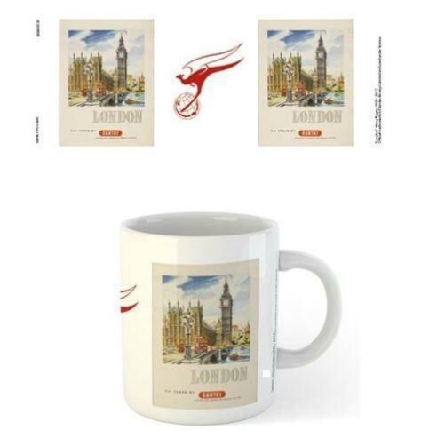Qantas Australia Fly To London Design 300ml Coffee Tea Mug Cup