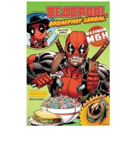 Marvel Comics Deadpool Cereal Rolled Poster Print Decorative Wall Hanging 610mm x 915mm Slot #6