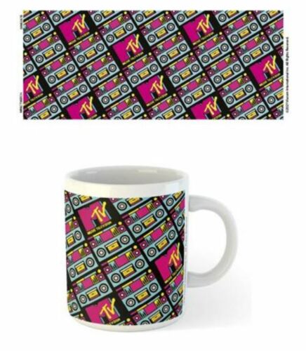 MTV Music Television Cassette Pattern Design Ceramic 300mL Coffee Tea Mug Cup
