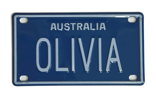 Olivia Novelty Mini Name Australian Tin License Plate