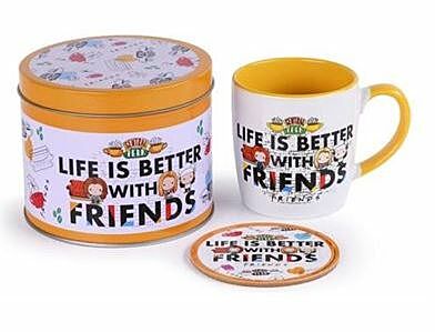 Friends TV Show Life is Better Mug and Coaster Set in Gift Tin 