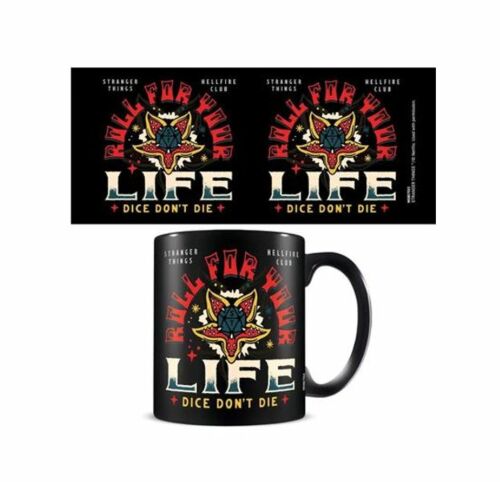 Stranger Things Hellfire Club Roll For Your Life Design 300ml Ceramic Coffee Tea Mug Cup