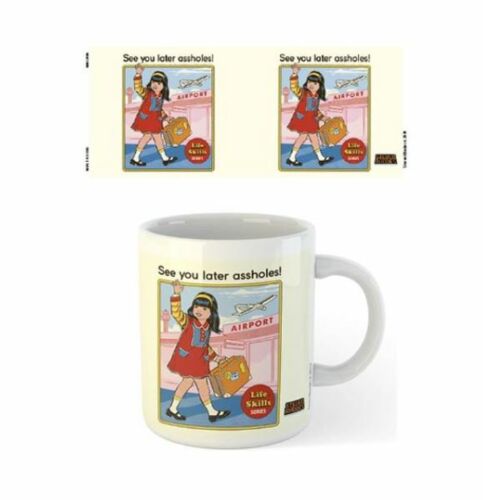 Steven Rhodes Life Skills Series See You Later Assholes! Design 300ml Coffee Tea Mug Cup