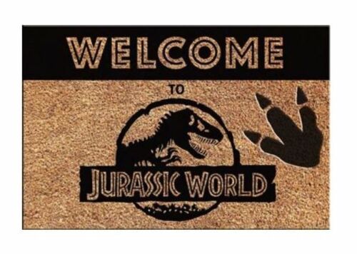 Welcome To Jurassic World Three Footprint Welcome Doormat Door Mat 