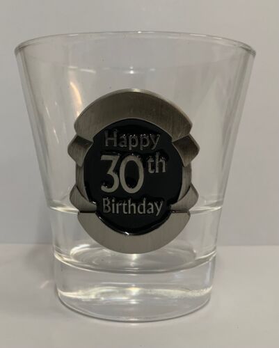 30th Birthday Spirit Glass With Badge In Gift Box Thirtieth