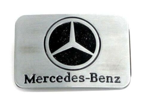 Mercedes Benz Silver and Black Belt Buckle