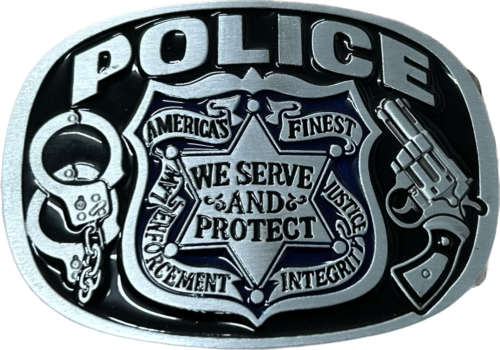 Police Shield America's Finest Belt Buckle