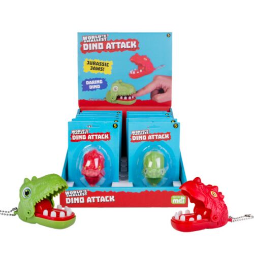 World's Smallest Dino Attack Mini Dinosaur Game Assorted Colours