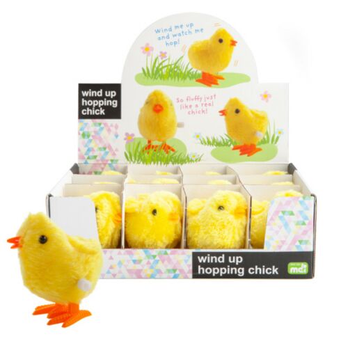 Wind Up Hopping Chick Cute Soft Yellow Fuzzy Toy Wind It Up And Watch It Go!