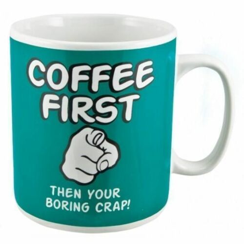 Coffee First Then Your Boring Crap 900ml Coffee Tea Mug Cup In Gift Box 
