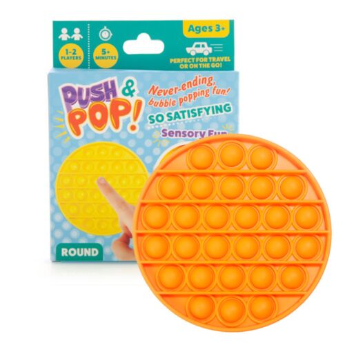 Push & Pop Round Silicone Sensory Play Fidget Toy Stress Reliever Game