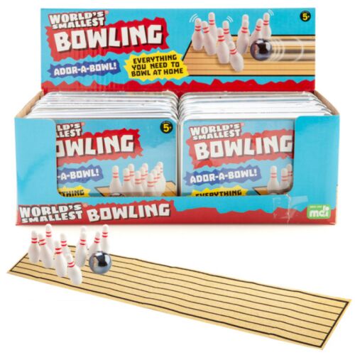 World's Smallest Bowling Set Ador-A-Bowl! Travel Size Game Ages 5+