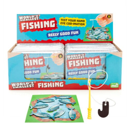 World's Smallest Fishing Set Reely Good Fun! Travel Size Game Ages 8+