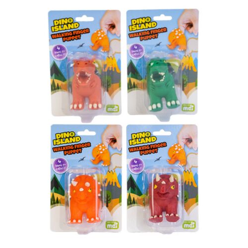 Dino Island Walking Finger Puppet Assorted Dinosaurs Four To Collect