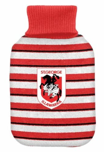 St George Dragons NRL Team Rubber 2L Hot Water Bottle & Cover 