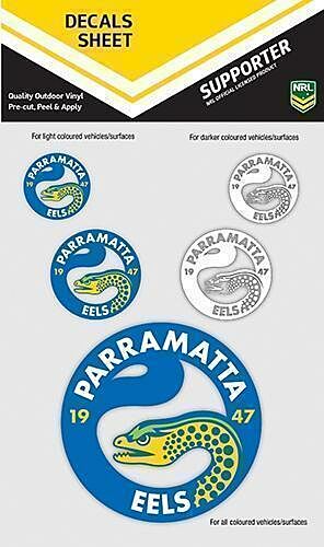 Parramatta Eels NRL Logo Set of 5 UV Car Decal Sticker Stickers Sheet iTag