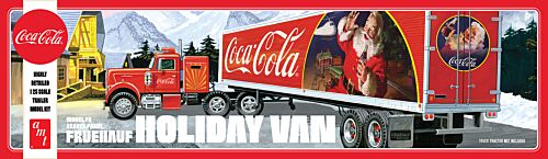 Coca-Cola AMT Model FB Fruehauf Beaded Panel Holiday Van Santa Claus Trailer 1:25 Scale Model Kit