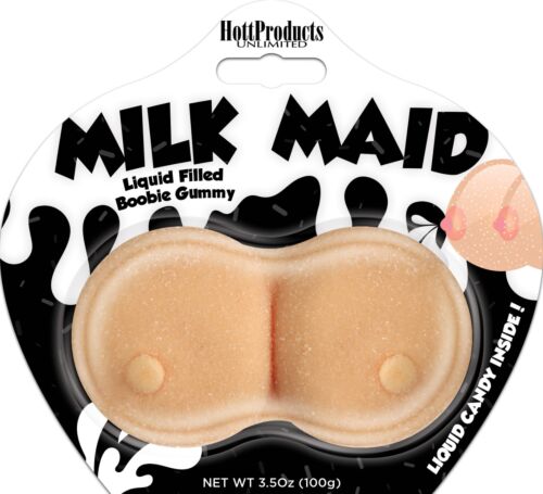 Milk Maid Boobie Gummy Liquid Filled Booby Shaped Gummi Candy 18+ Adults Only