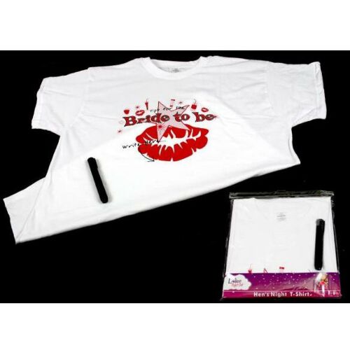 Hens Hen's Night Signature T-Shirt Tee Shirt With Marker Novelty 18+ Adults Only