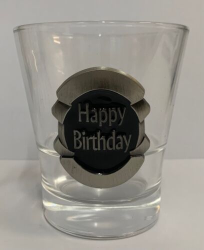 Happy Birthday Spirit Glass With Badge In Gift Box 