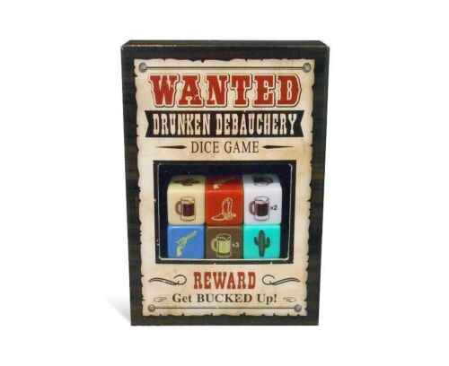 Wanted Drunken Debauchery Dice Adults Only Drinking Game