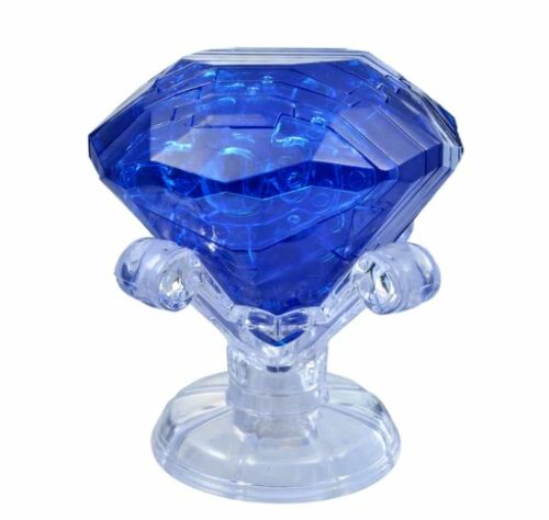Blue Sapphire Diamond Crystal Puzzle 3D Jigsaw 43 Pieces Fun Activity DIY Gift Idea