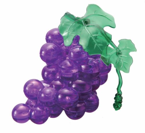 Grapes Purple Fruit Crystal Puzzle 3D Jigsaw 46 Pieces Fun Activity DIY Gift Idea