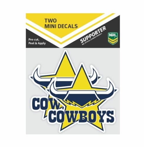 North Queensland Cowboys NRL Set of 2 Mini Decals Car Stickers itag